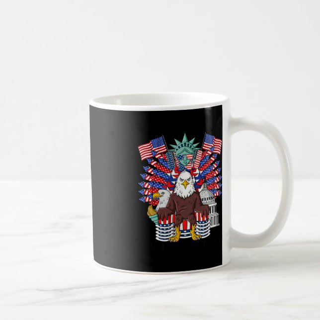 Örn Throne 4 juli USA Patriotic Boys K Kaffemugg (Höger)