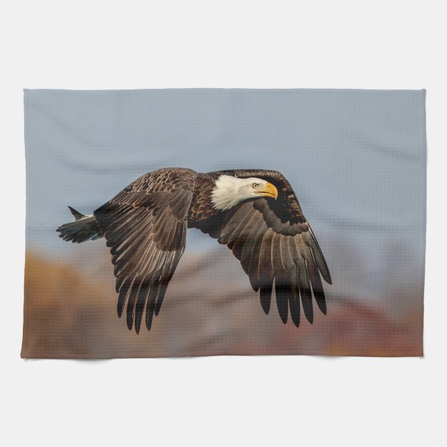Örn under flygning kökshandduk (Horisontell)