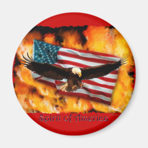 Örn & US Flagga Patriotic Collection Magnet