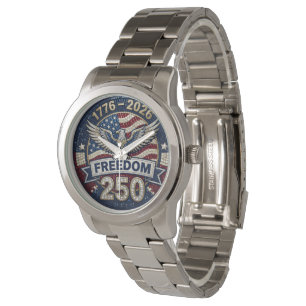 Örn USA 250 Patriotisk Flagga Rhinestone Armbandsur
