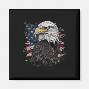 Örn USA American Flagga Patriotic Graphic Manar Magnet