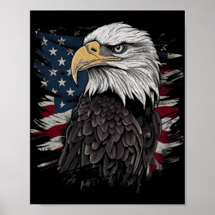 Örn USA American Flagga Patriotic Graphic Manar Poster