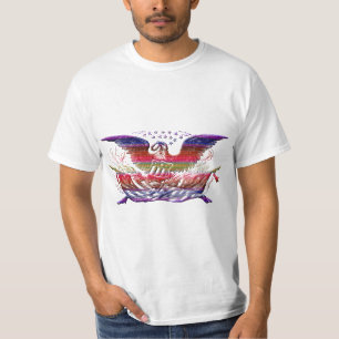 Örn USA flagga Americana Patriotic Art T Shirt
