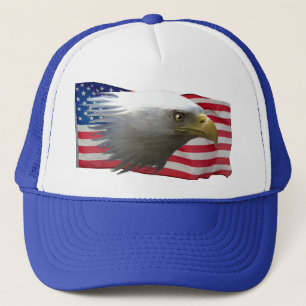 Örn & USA flagga Patriotic Cap Truckerkeps