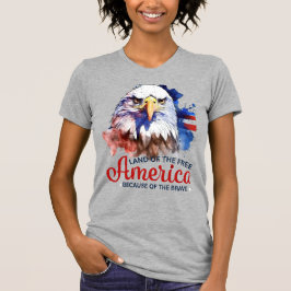 Örn-USA-Land Modiga friland T Shirt