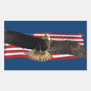 Örn USA Patriotic Gift Rektangulärt Klistermärke