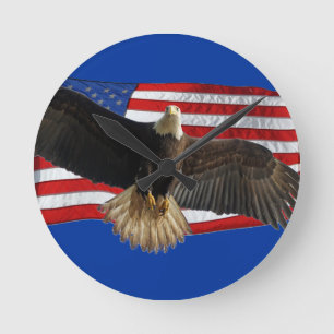 Örn USA Patriotic Gift Rund Klocka
