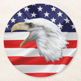Örn vacker patriotisk underlägg papper rund