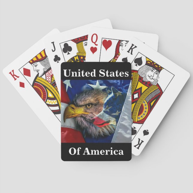 Örn Varg Amerikanska Flagga Casinokort (Baksidan)