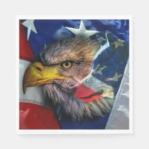Örn Varg Amerikanska Flagga Pappersservett