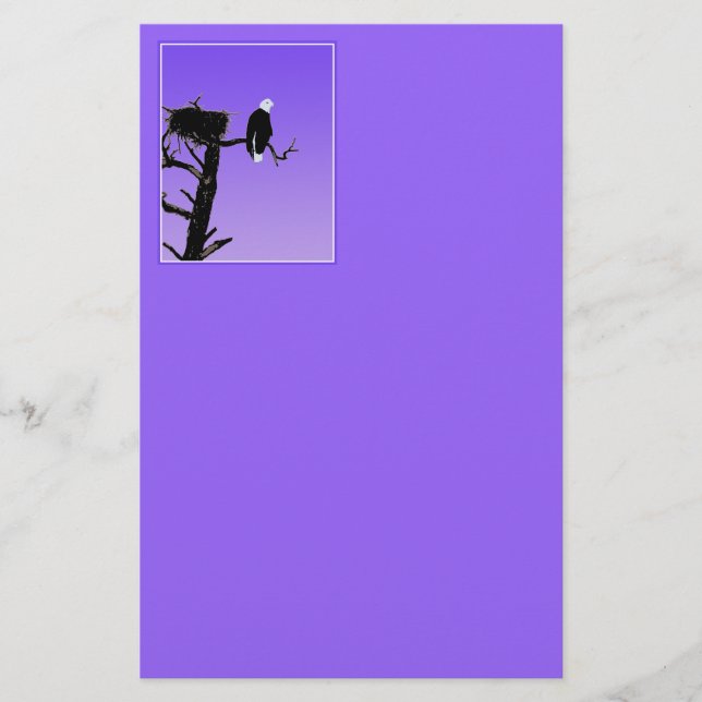 Örn vid Sunset - Original Wildlife Art Brevpapper (Framsida)