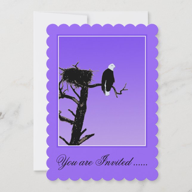 Örn vid Sunset - Original Wildlife Art Inbjudningar (Framsida)