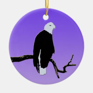Örn vid Sunset - Original Wildlife Art Julgransprydnad Keramik