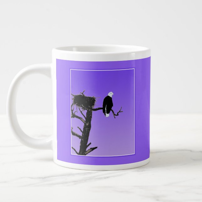 Örn vid Sunset - Original Wildlife Art Jumbo Mugg (Vänster)