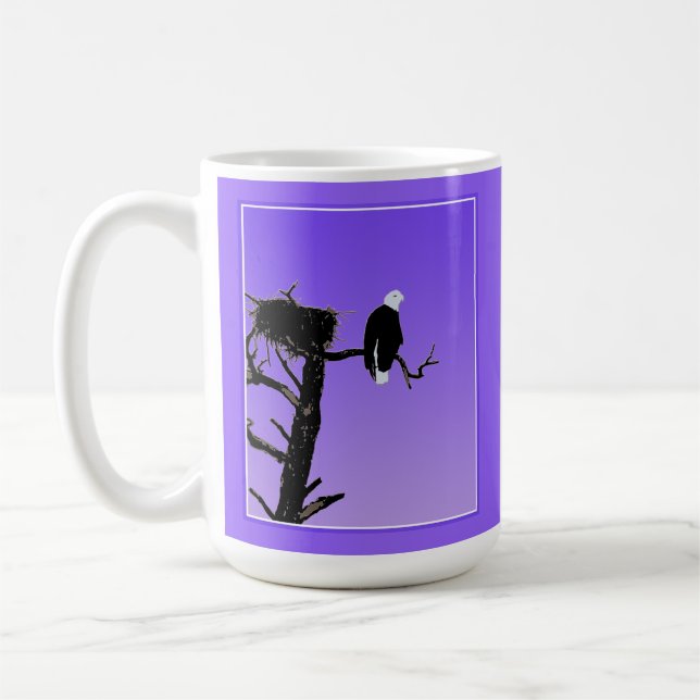 Örn vid Sunset - Original Wildlife Art Kaffemugg (Vänster)