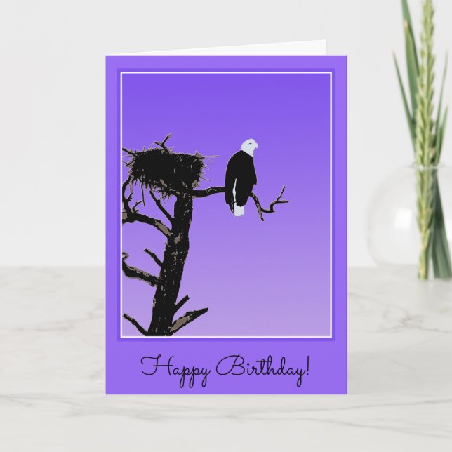 Örn vid Sunset - Original Wildlife Art Kort (Framsida)