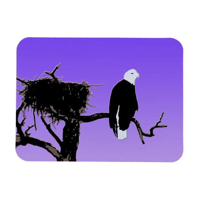 Örn vid Sunset - Original Wildlife Art Magnet (Horisontell)