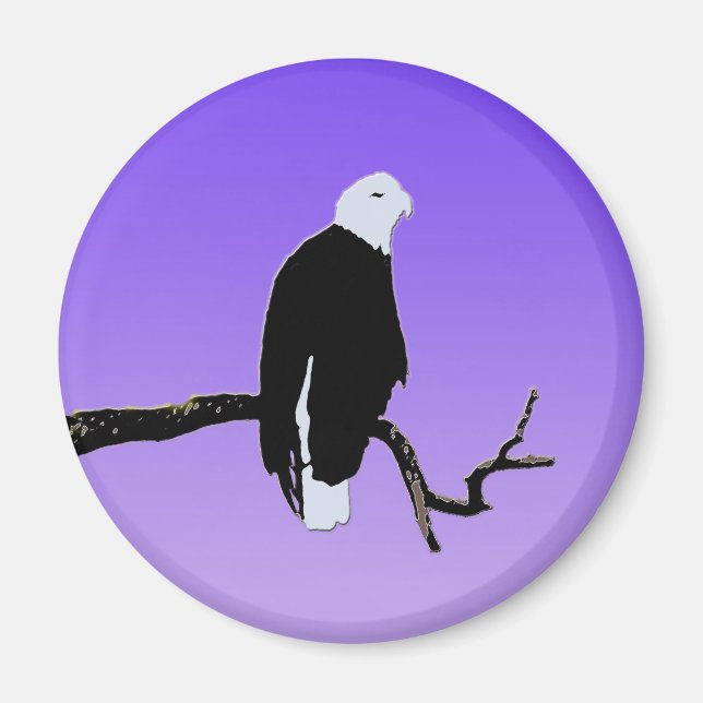 Örn vid Sunset - Original Wildlife Art Magnet (Framsidan)