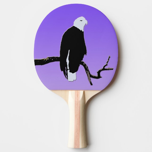 Örn vid Sunset - Original Wildlife Art Pingisracket (Framsidan)