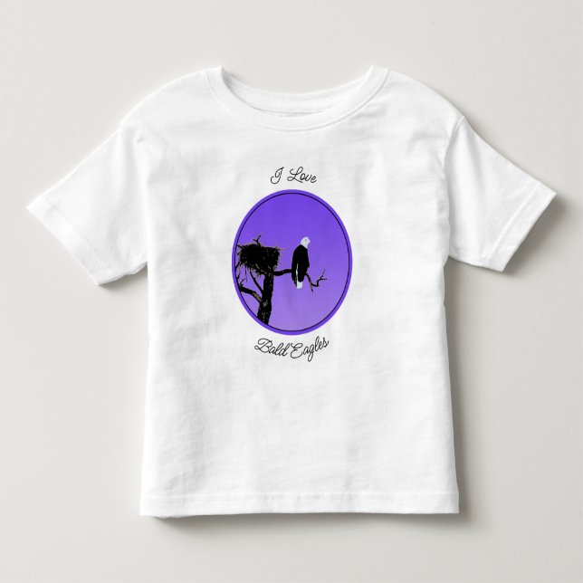 Örn vid Sunset - Original Wildlife Art T Shirt (Framsida)