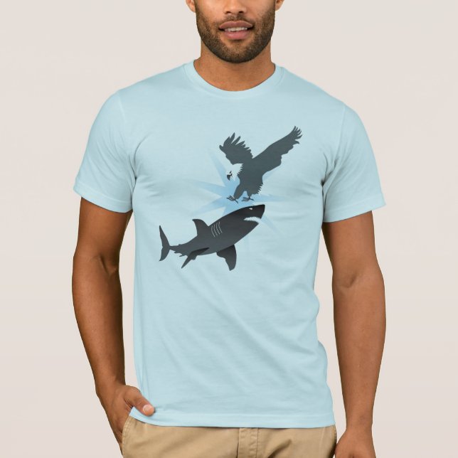 Örn vs. haj tee shirt (Framsida)