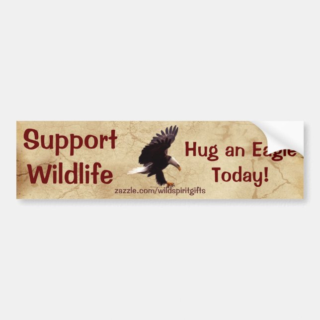 ÖRN Wildlife Support Funny Bumper Sticker Bildekal (Framsidan)