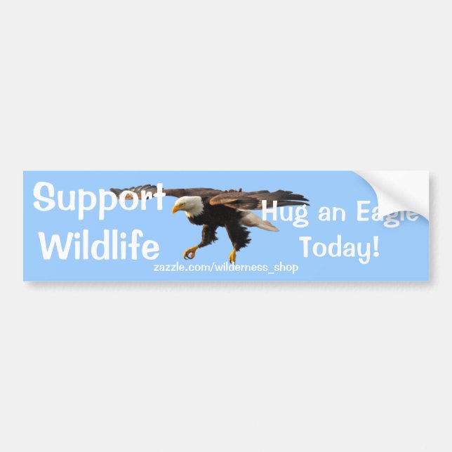 ÖRN Wildlife Supporter Funny Bumper Sticker Bildekal (Framsidan)