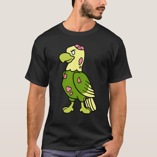 Örn Zombie Halloween Animal Bird Graphic T Shirt (Framsida)