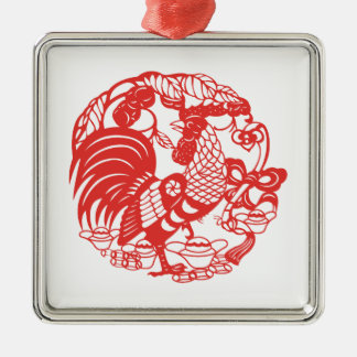Ornament 2017 för kinesiska Papercut Tupp