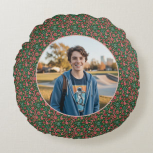 Ornament 6-7 Meme One Photo Christmas Doodles Rund Kudde