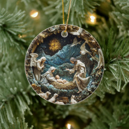 Ornament Angelic Ntivity with Starry Night