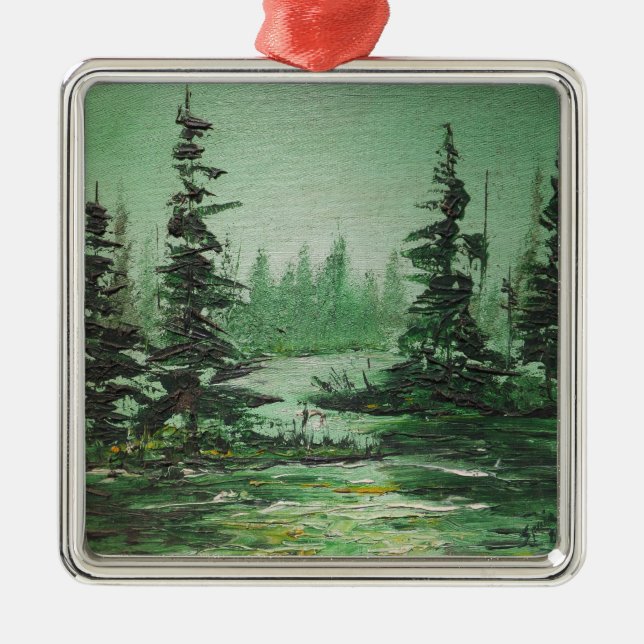 Ornament Ann Hayes Painting Grönt Forest (Framsidan)