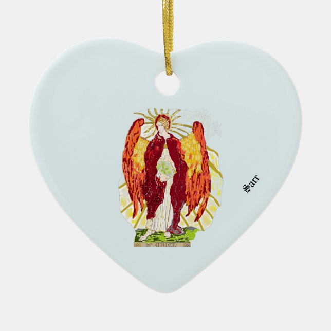 Ornament: Archangel Uriel Julgransprydnad Keramik (Framsidan)