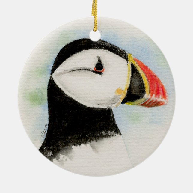 Ornament av atlantisk Puffin (Baksidan)