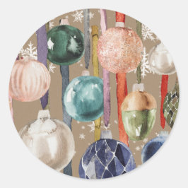 Ornament av rostfritt Vintage av glas som påverkar Runt Klistermärke