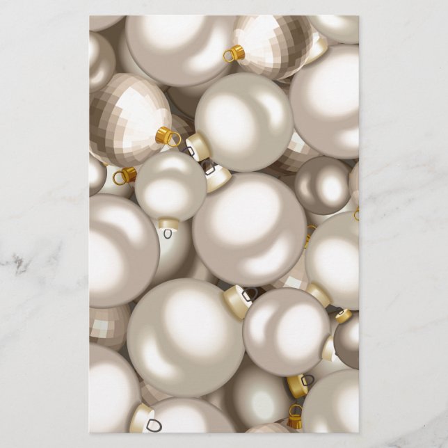 Ornament av silver christmas brevpapper (Framsida)