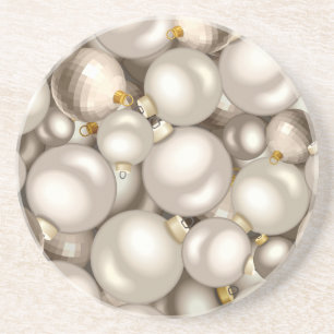 Ornament av silver christmas underlägg