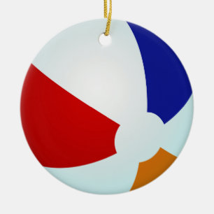 Ornament, Beachball Julgransprydnad Keramik