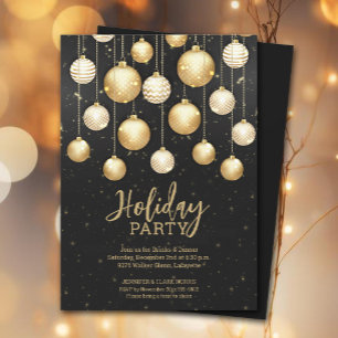 Ornament Black guld Julgran Inbjudningar