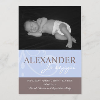 Ornament Blue Baby Meddelande