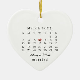 Ornament, Bröllop Gift, Bröllop Julgransprydnad Keramik