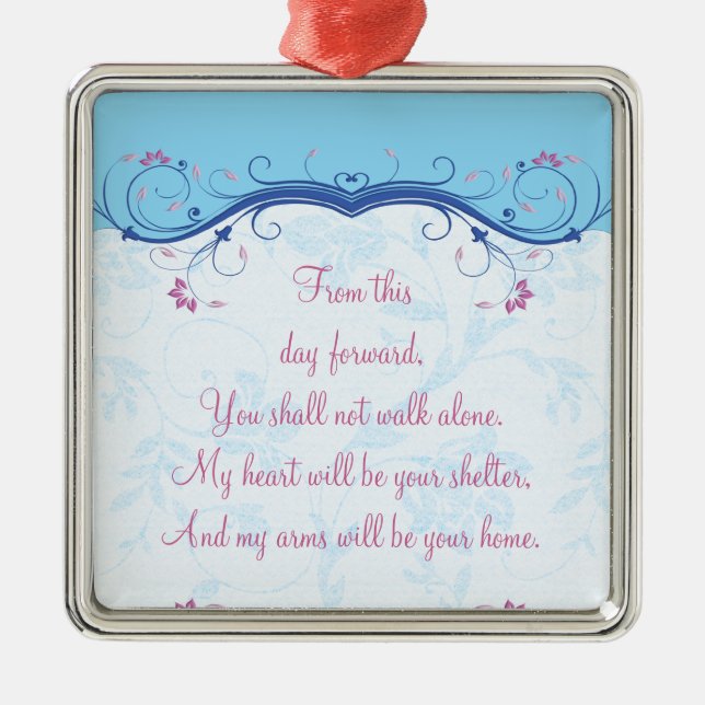 Ornament bröllop Silver Kärlek (Framsidan)