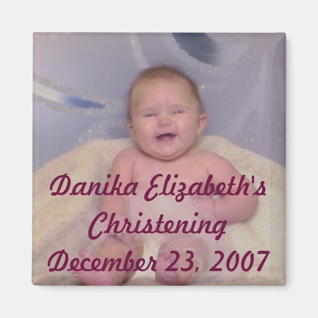 Ornament, Danika Elizabeth'sChristeningDecember... Magnet (Framsidan)