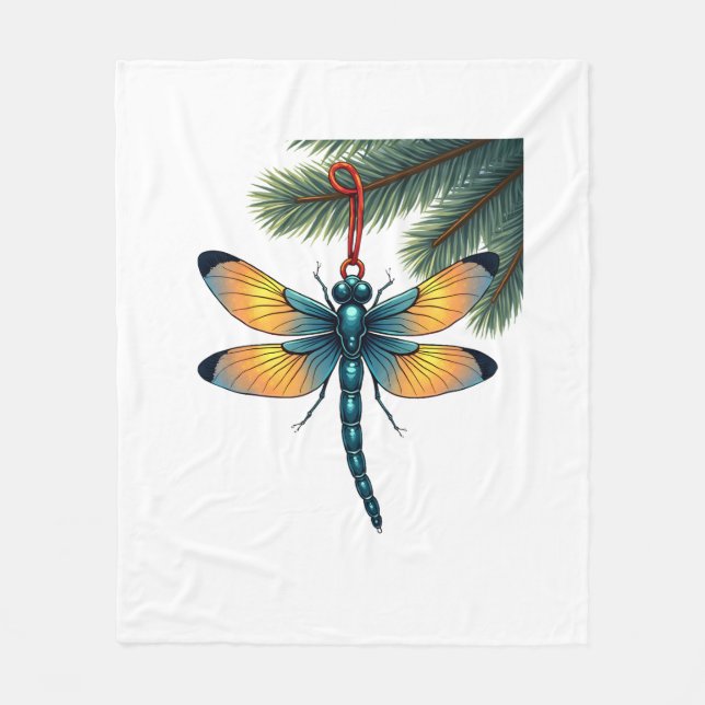 Ornament Dragonfly Fleecefilt (Framsidan)