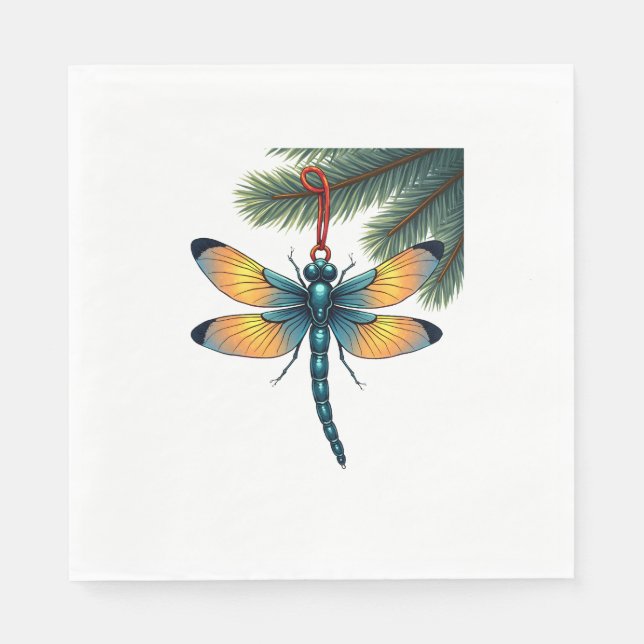 Ornament Dragonfly Pappersservett (Framsidan)