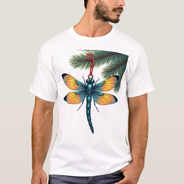 Ornament Dragonfly T Shirt (Framsida)