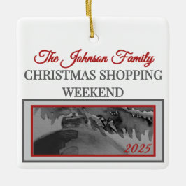 Ornament: Family Christmas Shopping Weekend  Julgransprydnad Keramik