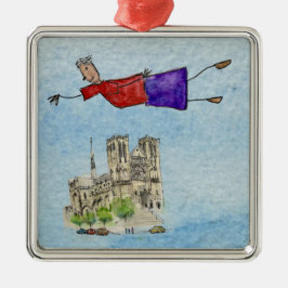 Ornament: Flygande Joanna och Grace Cathedral Julgransprydnad Metall