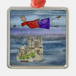 Ornament: Flygande Joanna och Grace Cathedral Julgransprydnad Metall