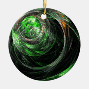Ornament för Abstrakt av värld runt Grönt